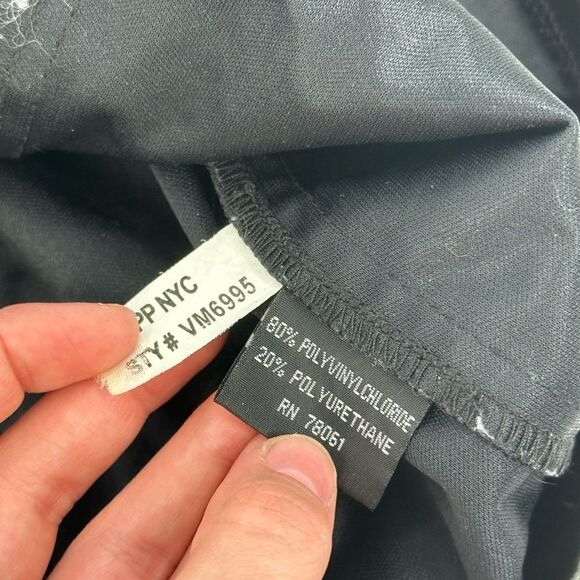 Tripp NYC Black Faux Leather Zip Front Skull Dress Size Medium - Picture 8 of 8